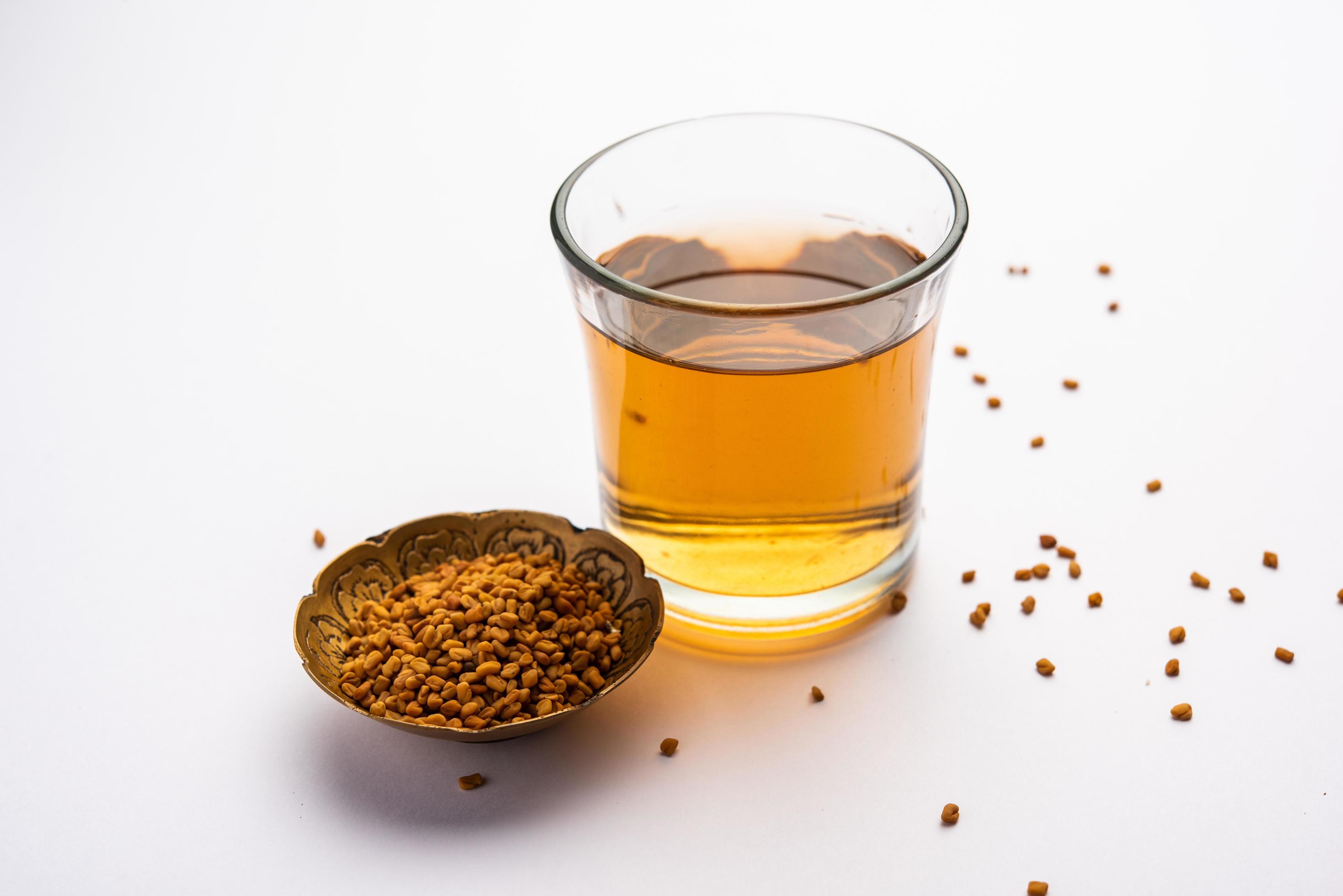 Fenugreek Seeds or Methi Dana drink by soaking it in water overnight