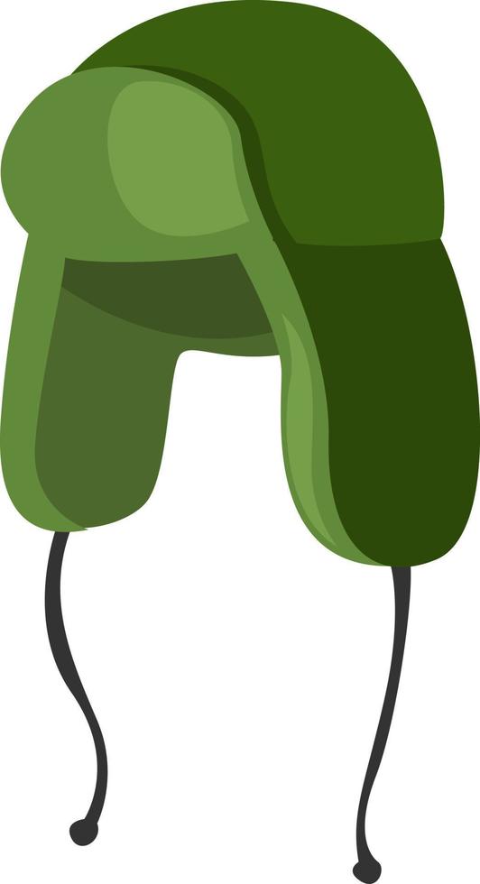 Green hat, illustration, vector on white background.