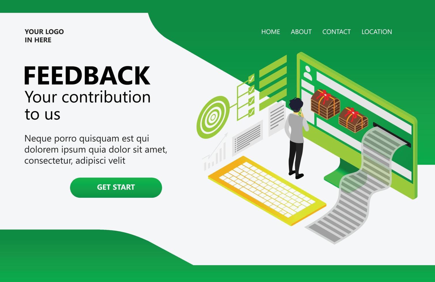 Illustration of the winner's cash back prize Suitable for landing page, flyers, Infographics, And Other Graphic Related Assets-vector vector