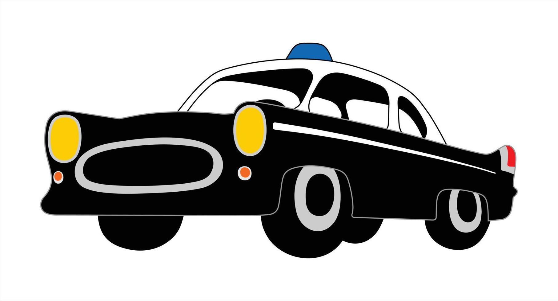 Old toy police car vector