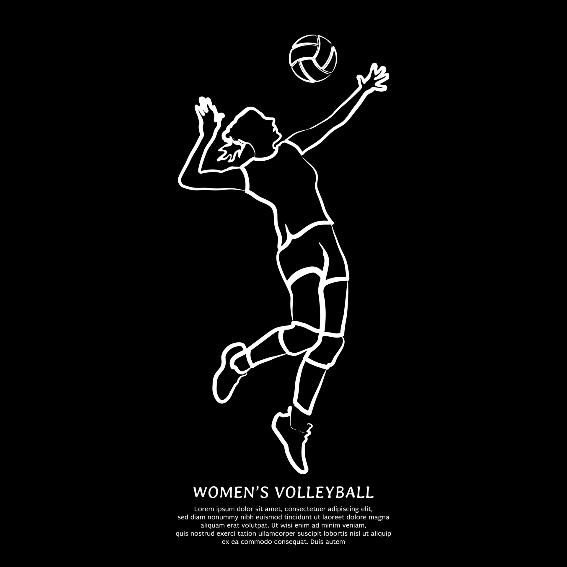 Colorful dotted volleyball on black Royalty Free Vector