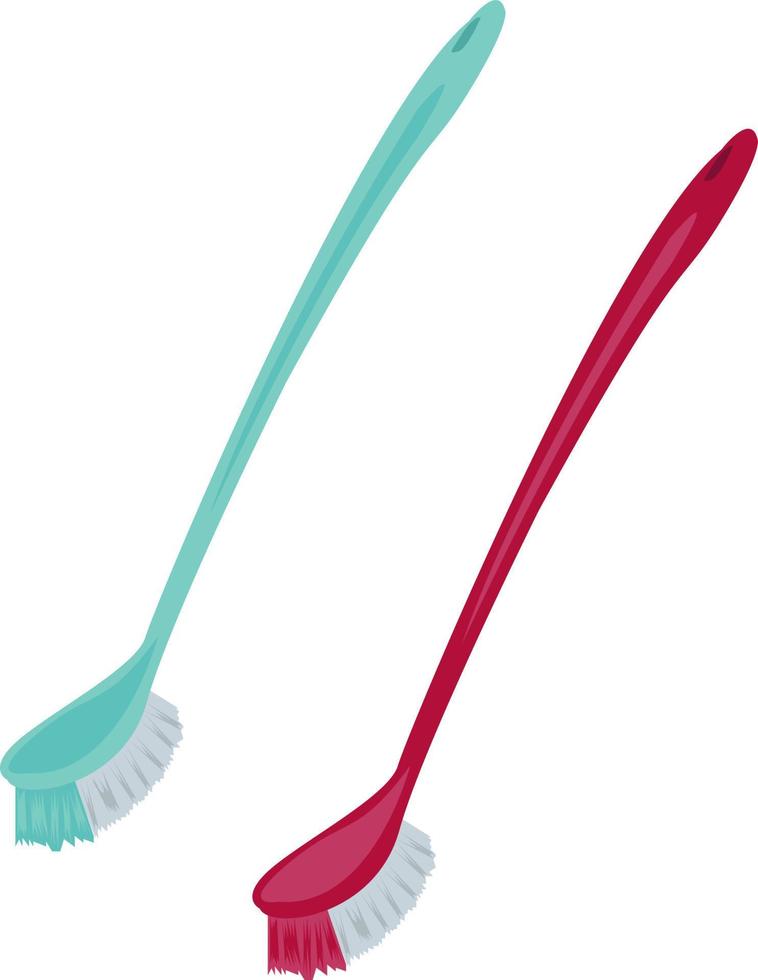 Toilet brushes, illustration, vector on white background