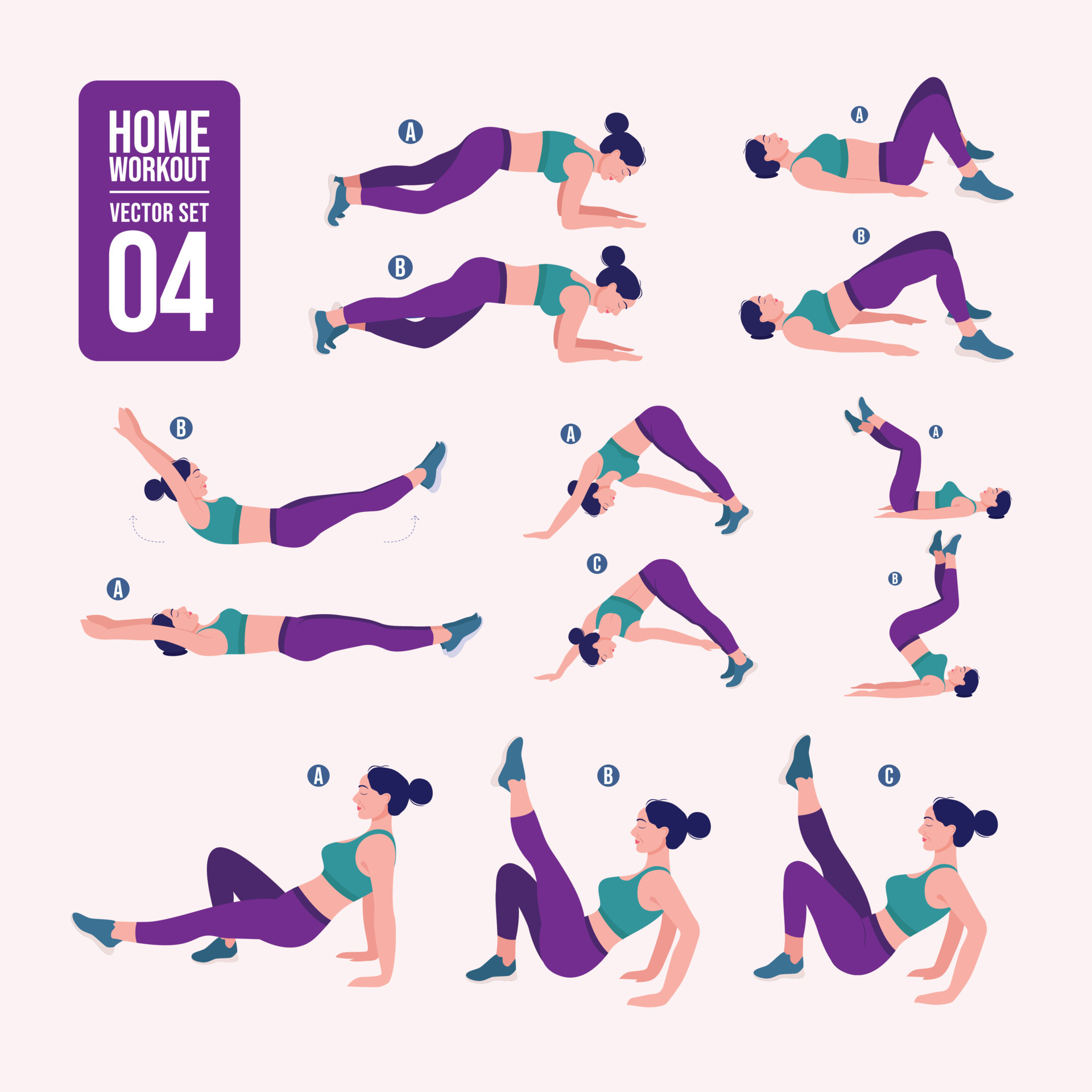 Women Workout Set Women Doing Fitness And Yoga Exercises 13754467 women-workout-set-women-doing-fitness-and-yoga-exercises-13754467