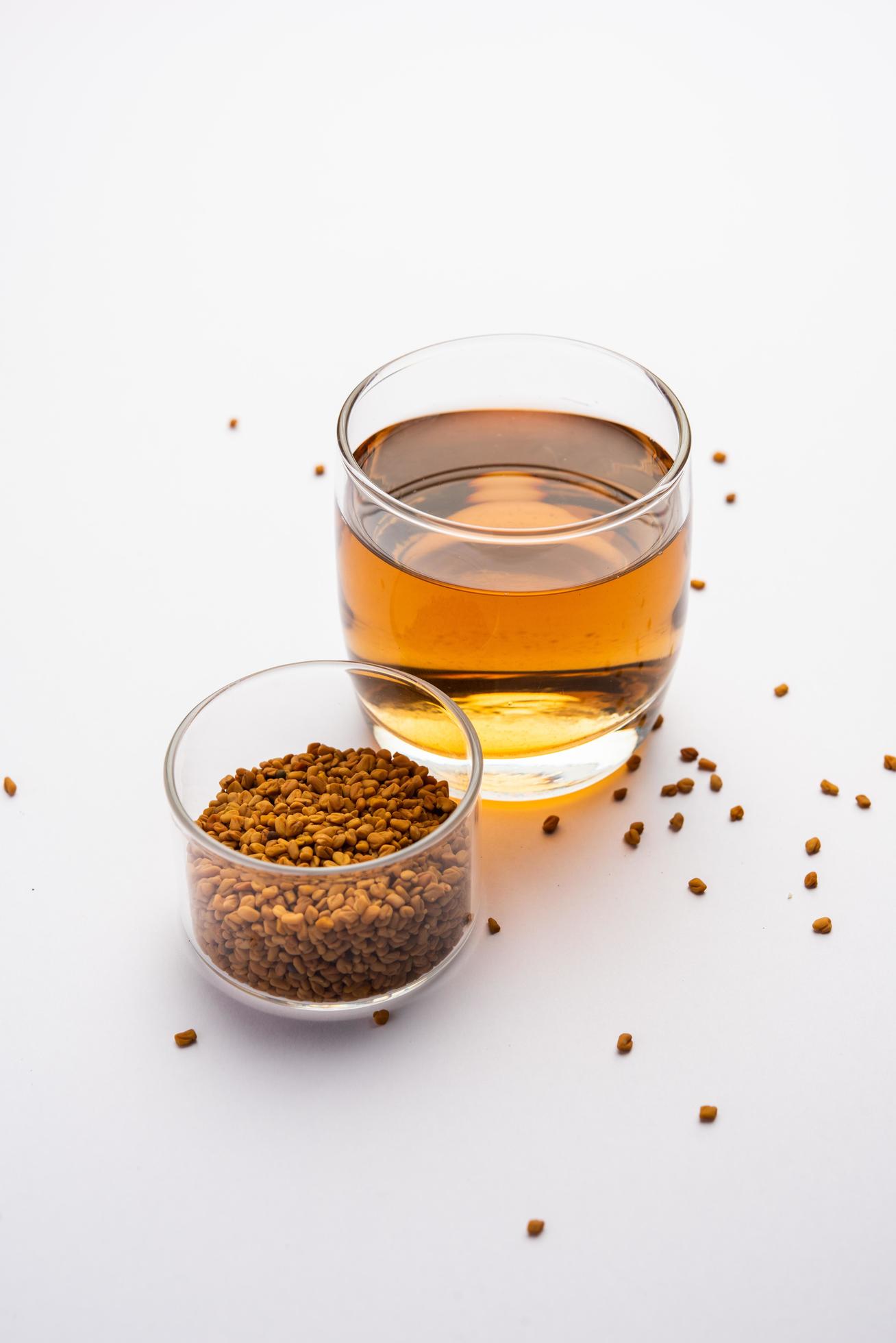 Fenugreek Seeds or Methi Dana drink by soaking it in water overnight