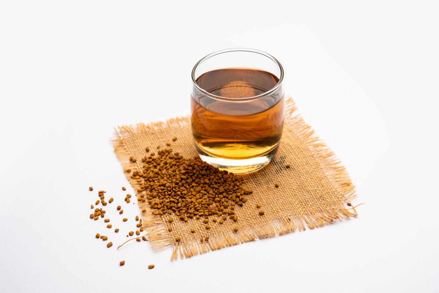 Fenugreek Seeds or Methi Dana drink by soaking it in water overnight