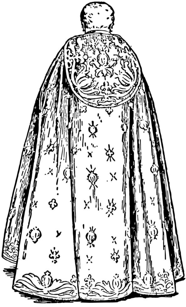 Coronation Cope vintage illustration. vector