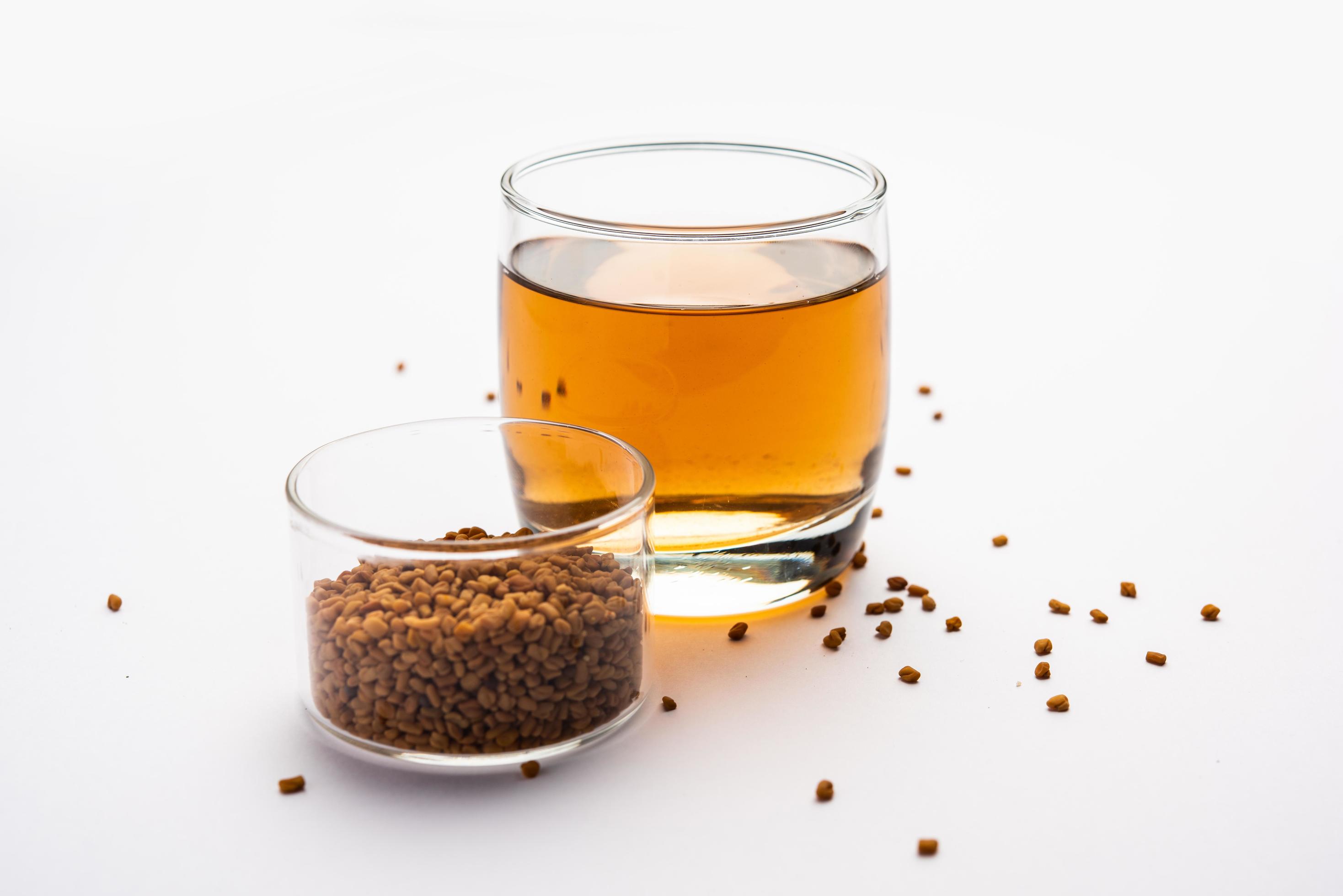 Fenugreek Seeds or Methi Dana drink by soaking it in water overnight