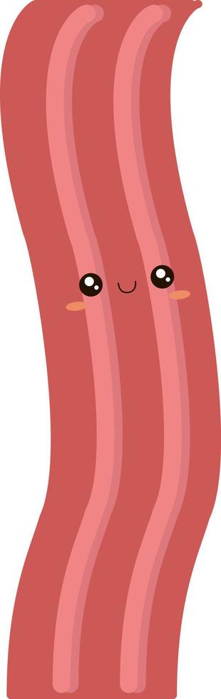 Cute bacon, illustration, vector on white background.