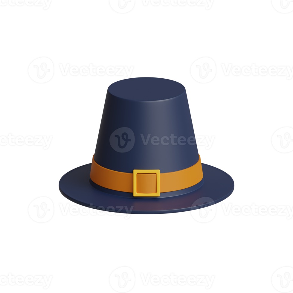 pilgrim hat icon 3d illustration png