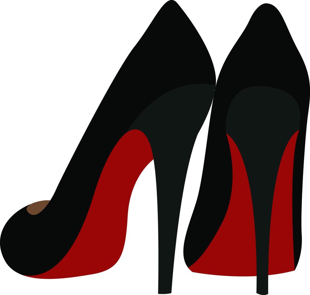 Women heels, illustration, vector on white background.