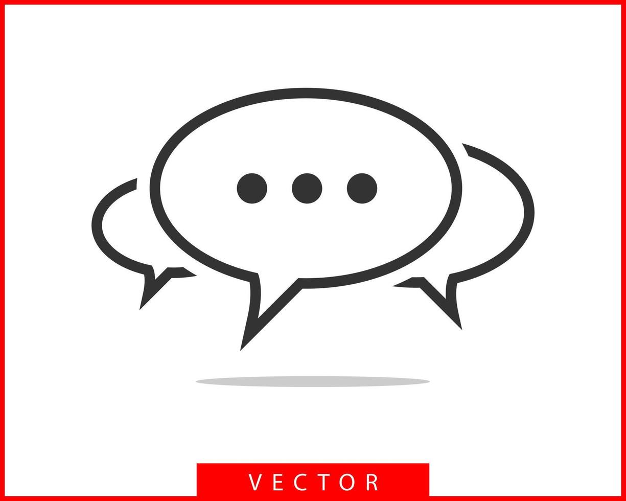 Talk bubble speech icon. Blank empty bubbles vector design elements. Chat on line symbol template. Dialogue balloon sticker silhouette.