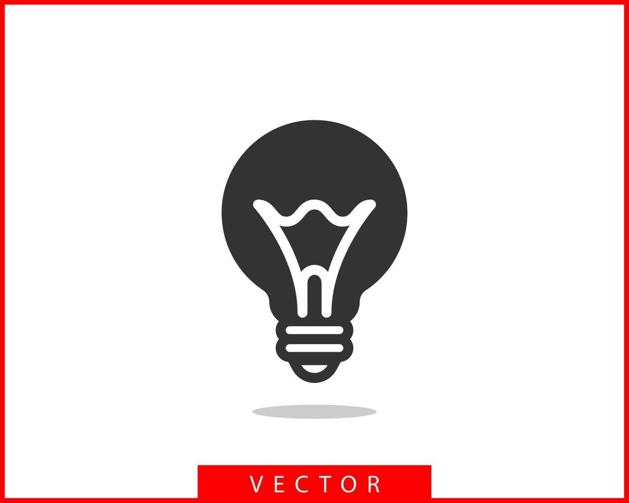 Light bulb icon vector. Llightbulb idea logo concept. Lamp electricity icons web design element. Led lights isolated silhouette. vector