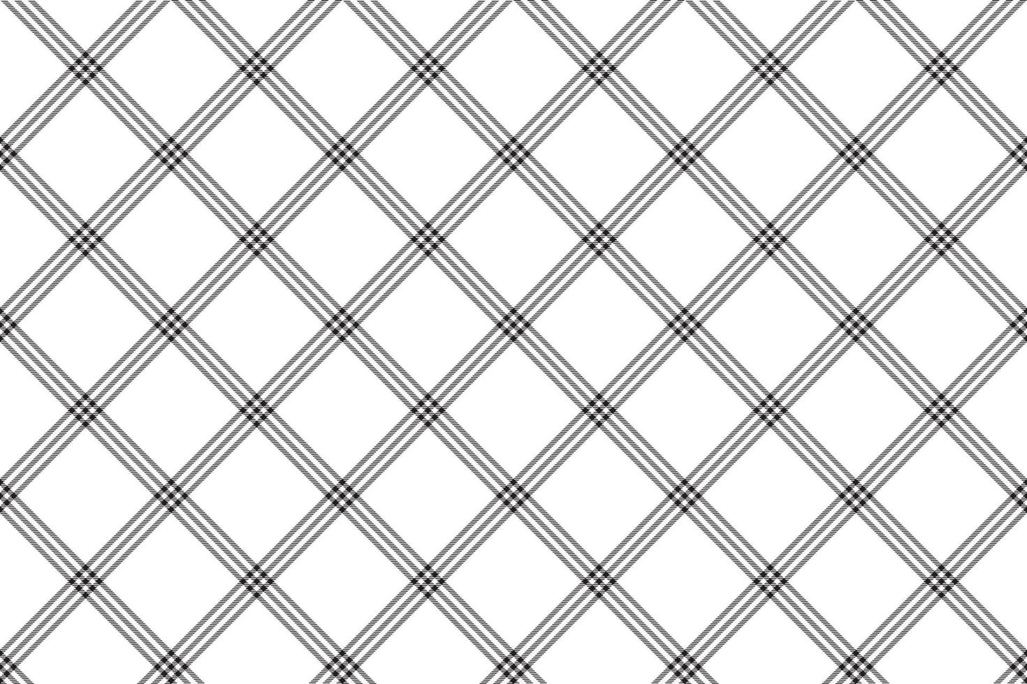 Black white color plaid seamless pattern vector