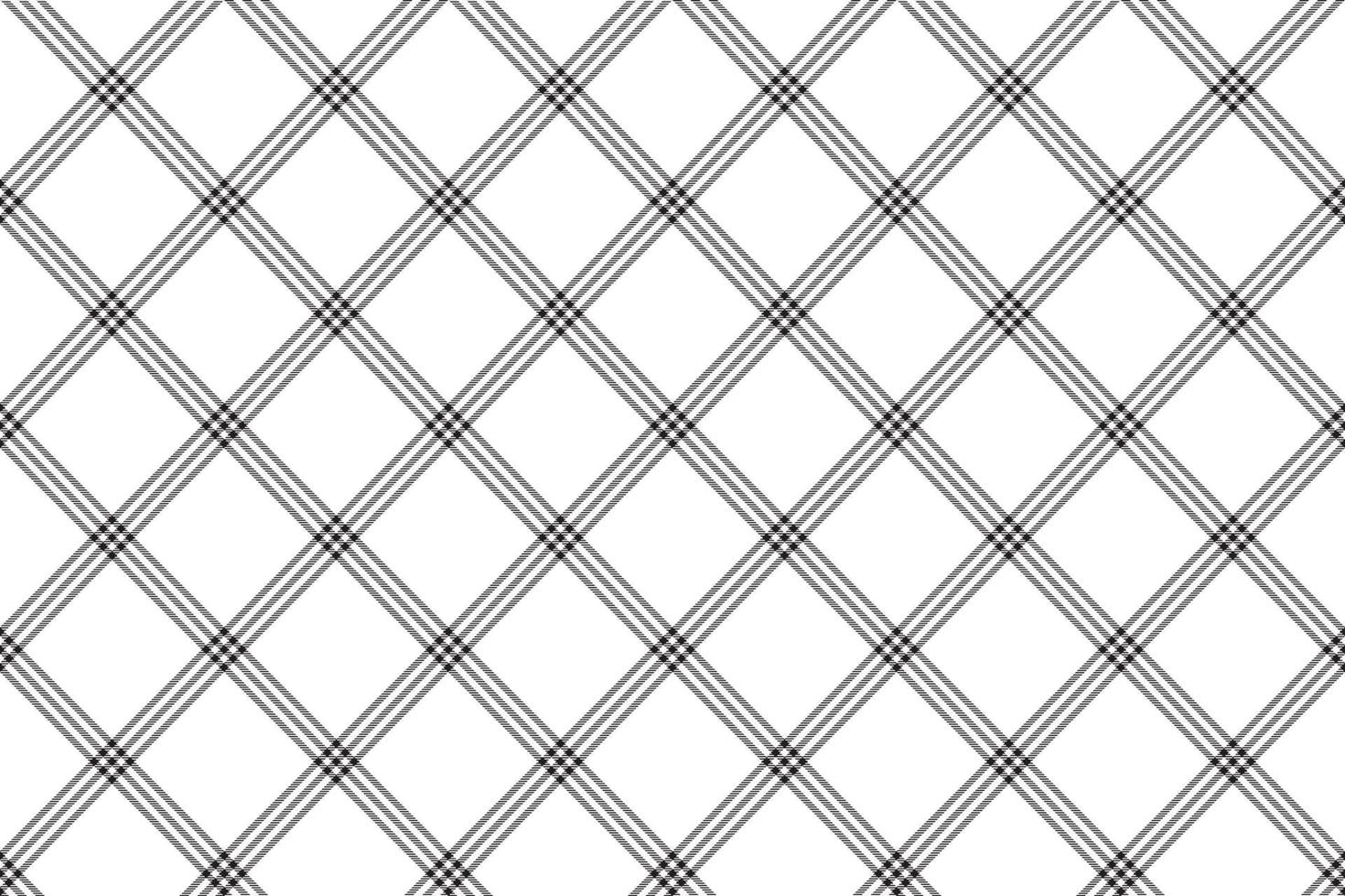 Black white color plaid seamless pattern vector