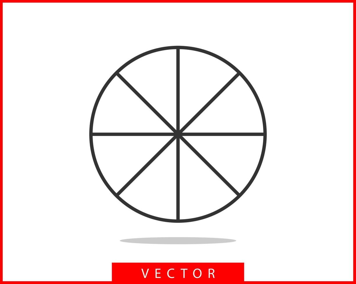 icono de gráfico circular. vector de diagrama de círculo. plantilla de logotipo de gráficos de gráficos.