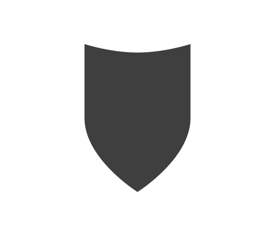 Shield black and white logo. Guarantee, insignia and guard symbol. Security vector icon