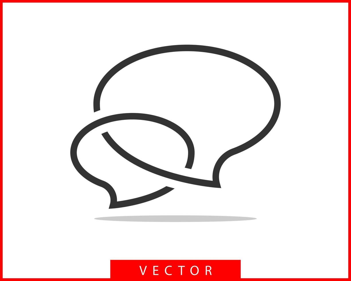 Talk bubble speech icon. Blank empty bubbles vector design elements. Chat on line symbol template. Dialogue balloon sticker silhouette.