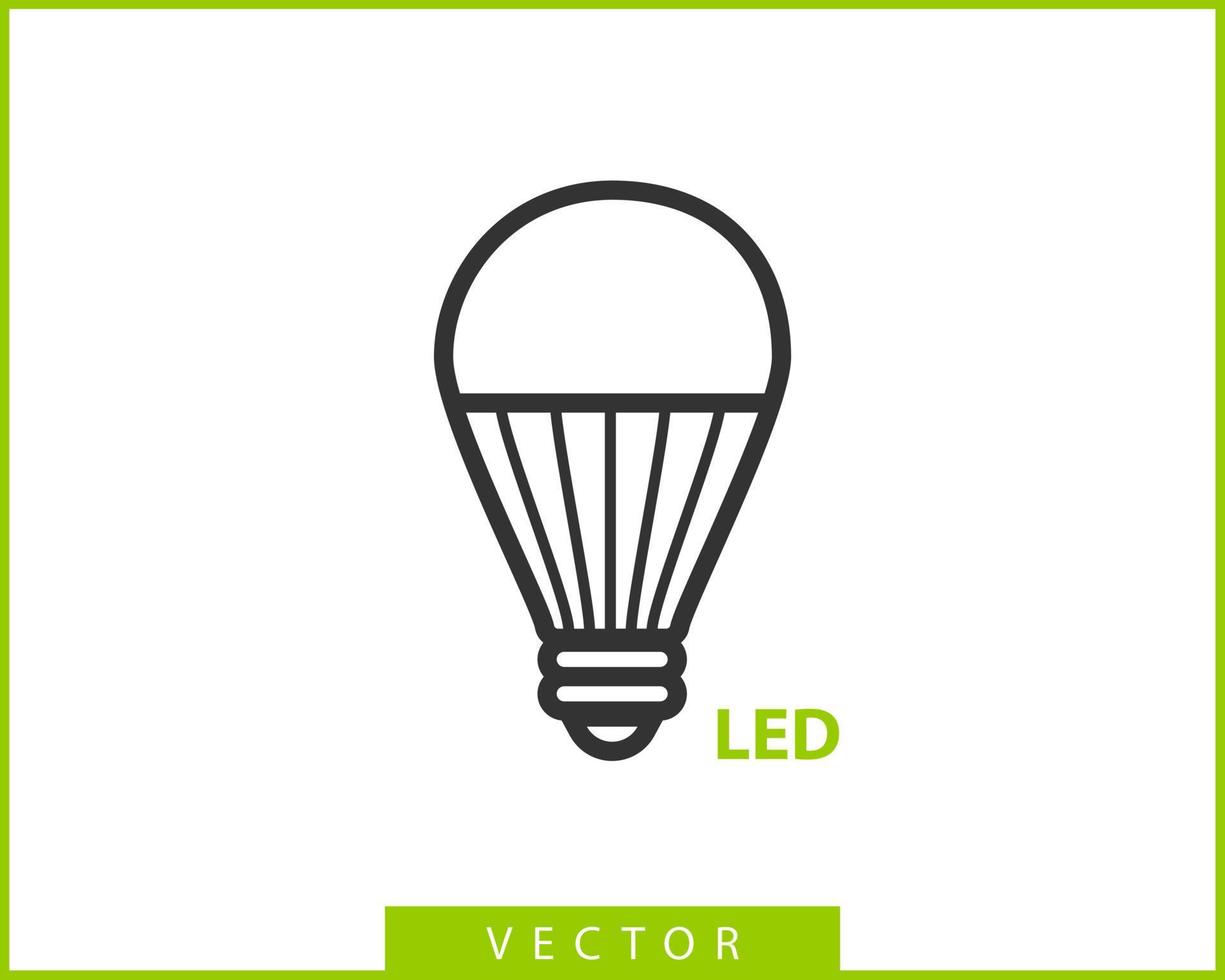 Light bulb icon vector. Llightbulb idea logo concept. Lamp electricity icons web design element. Led lights isolated silhouette. vector