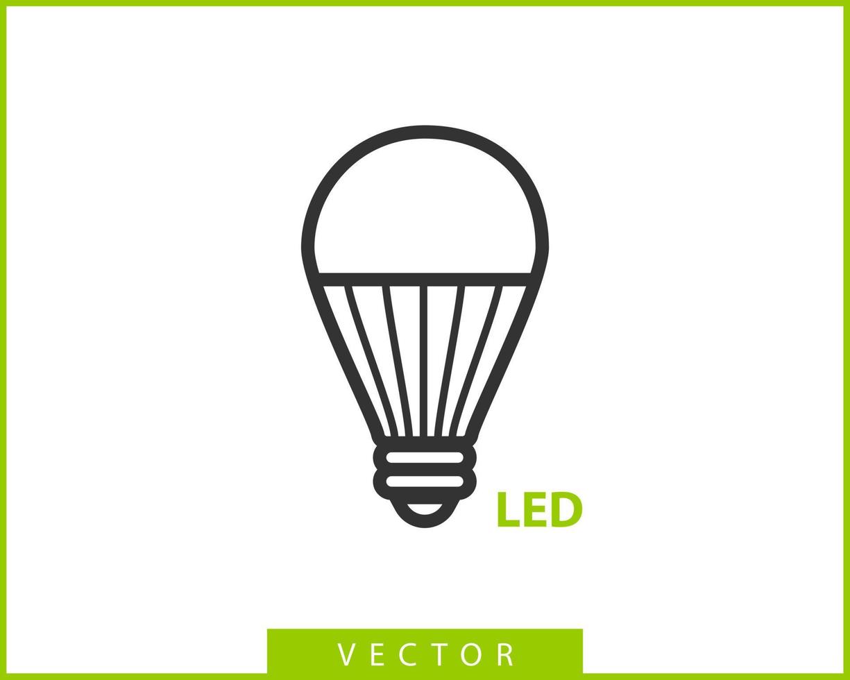 vector de icono de bombilla. concepto de logotipo de idea de bombilla. elemento de diseño web de iconos de electricidad de lámpara. silueta aislada de luces led.