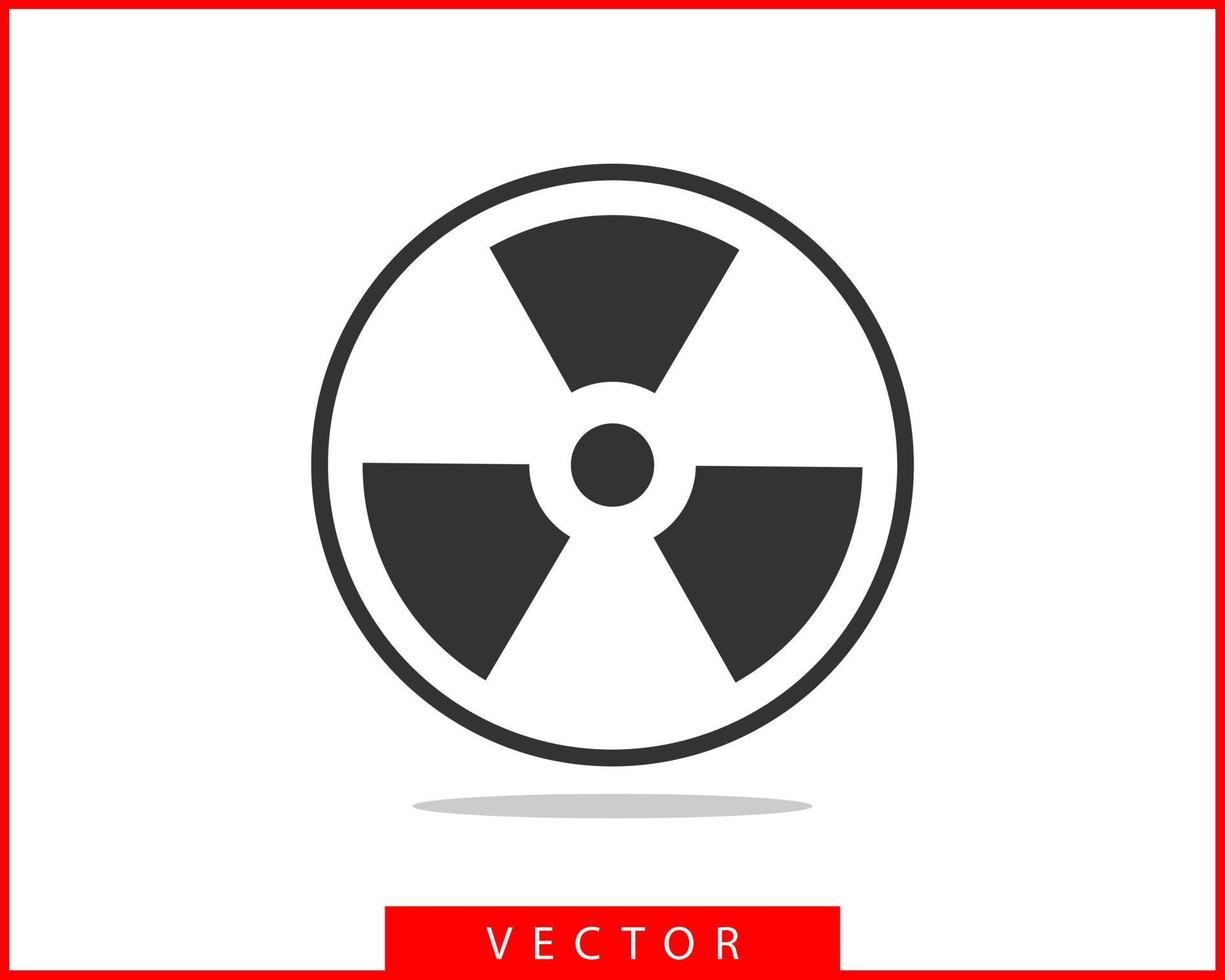 Radiation icon vector. Warning radioactive sign danger symbol. vector