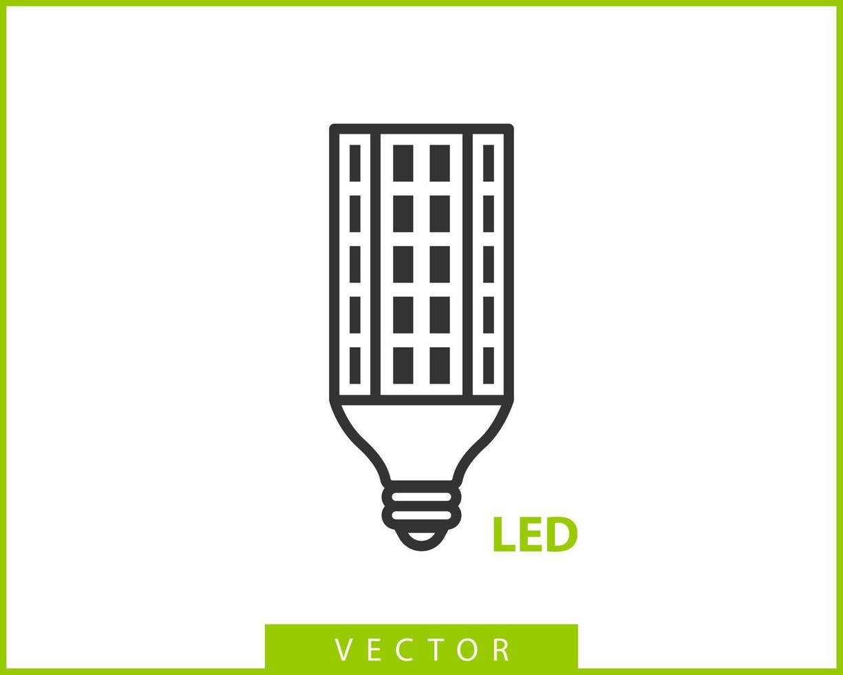 vector de icono de bombilla. concepto de logotipo de idea de bombilla. elemento de diseño web de iconos de electricidad de lámpara. silueta aislada de luces led.