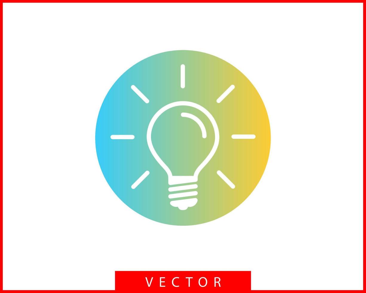 Light bulb icon vector. Llightbulb idea logo concept. Lamp electricity icons web design element. Led lights isolated silhouette. vector