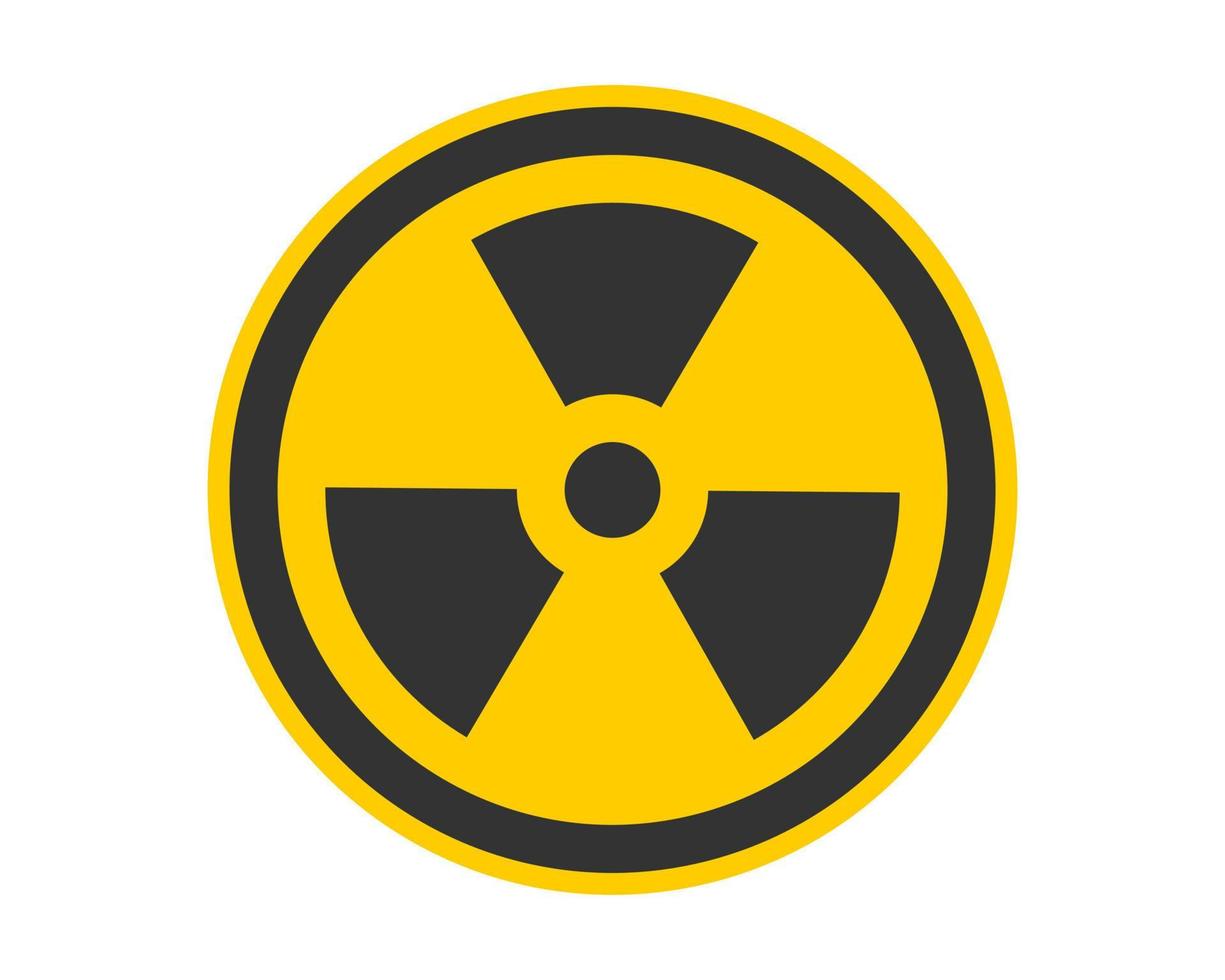 Radiation icon vector. Warning radioactive sign danger symbol. vector