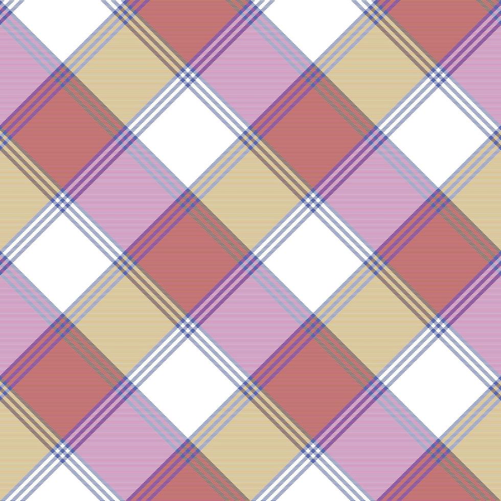 Check mosaic tablecloth fabric texture seamless pattern vector