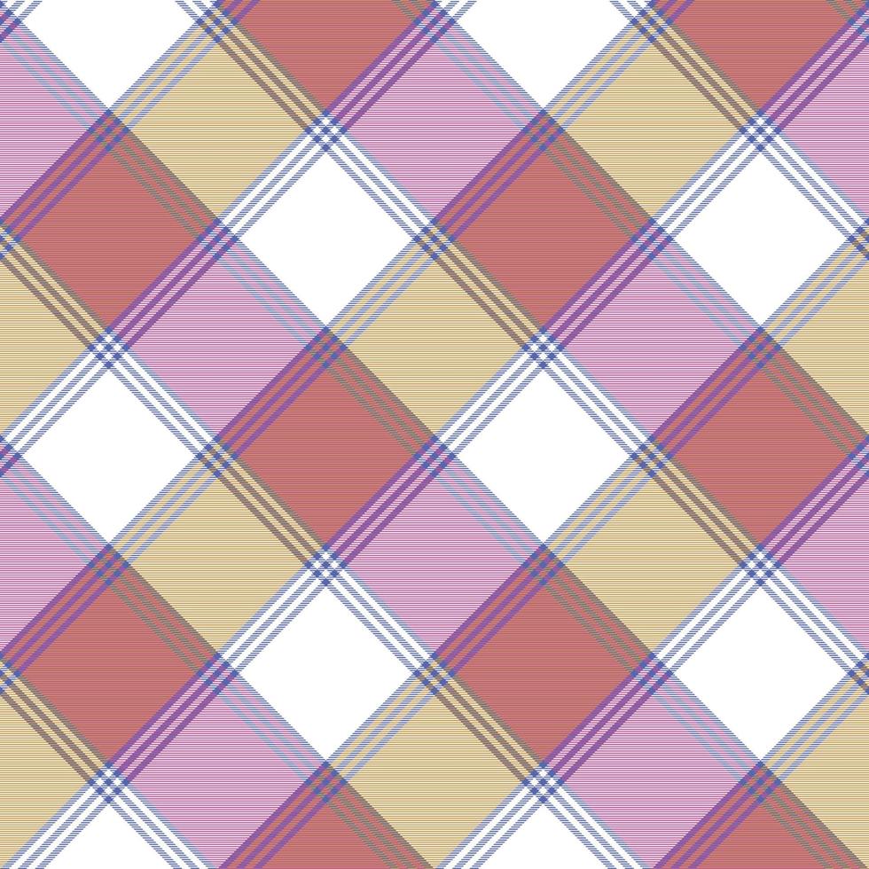 Check mosaic tablecloth fabric texture seamless pattern vector