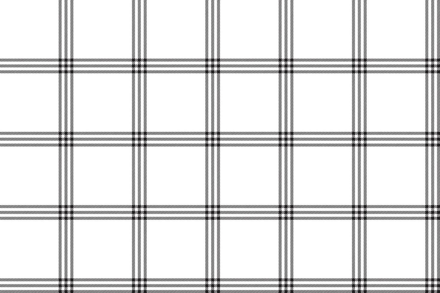 Black white color plaid seamless pattern vector