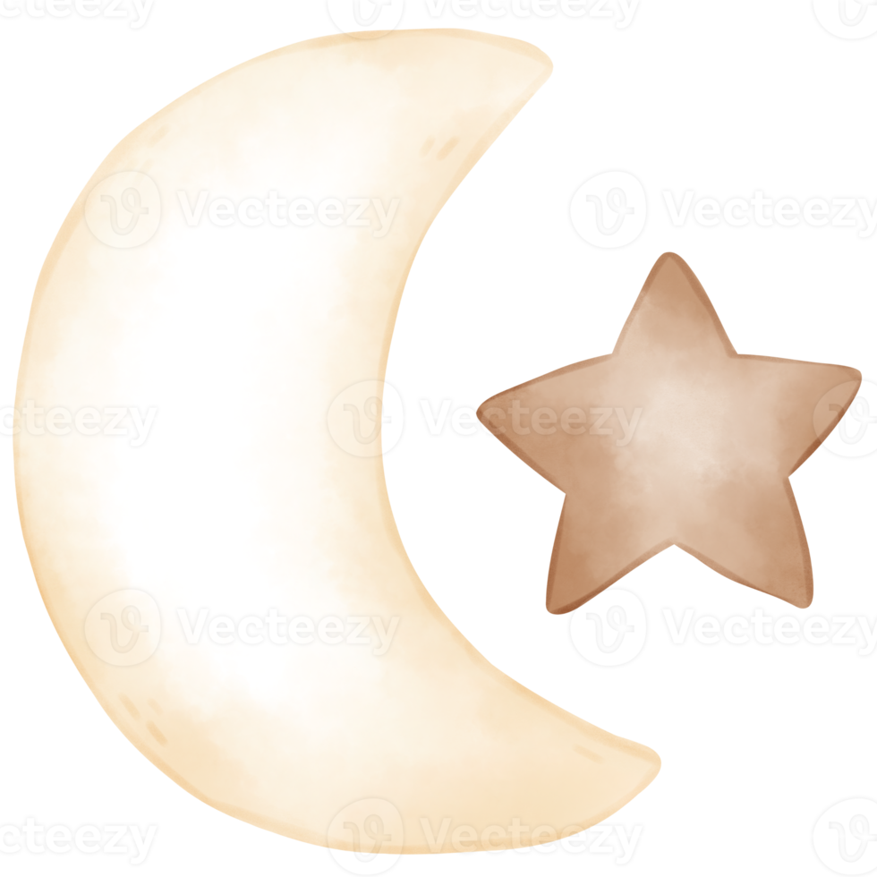 Bohemian Moon and star png