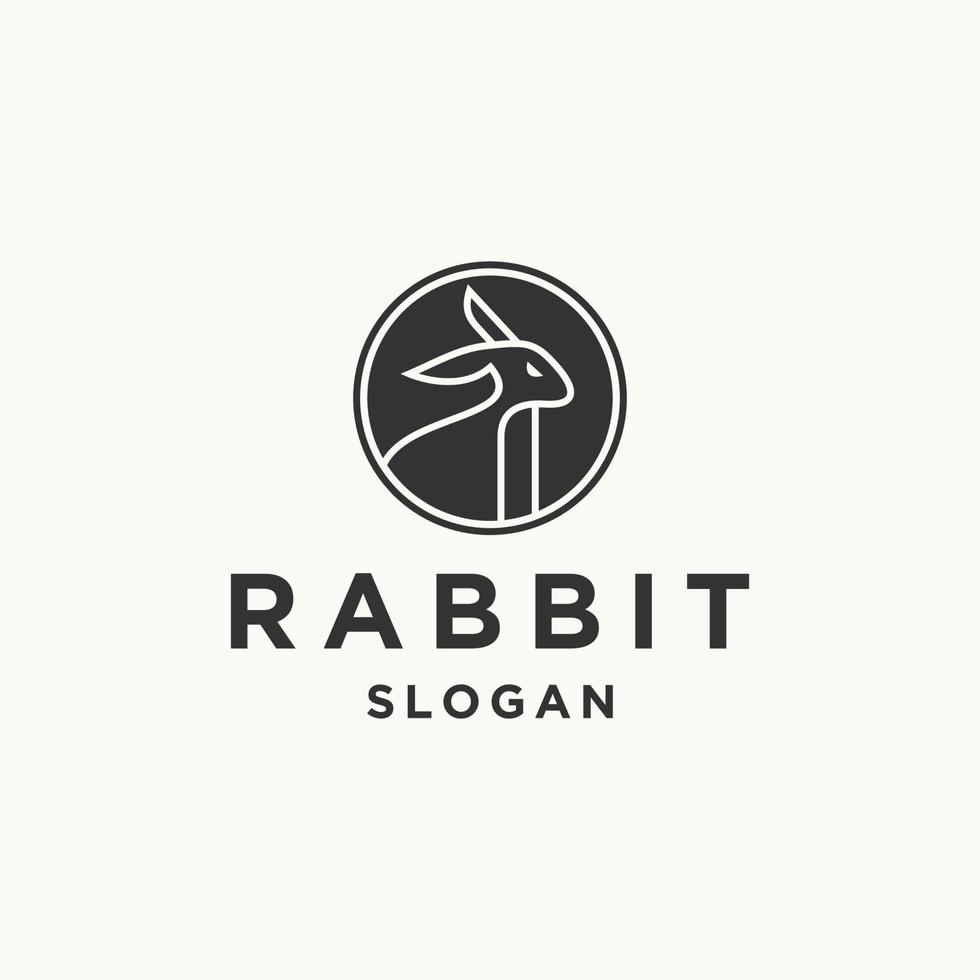 Rabbit logo template vector illustration design