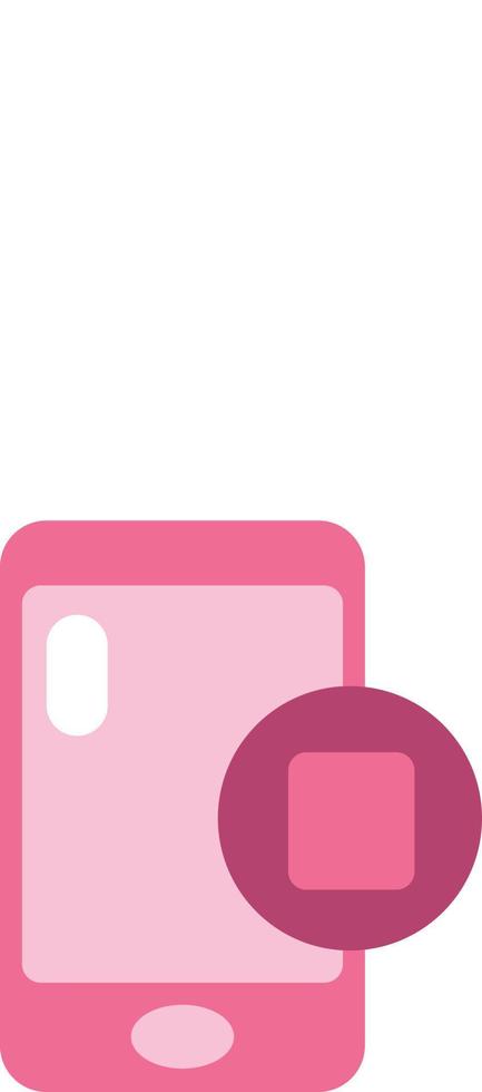 Phone stop button, illustration, vector on a white background.