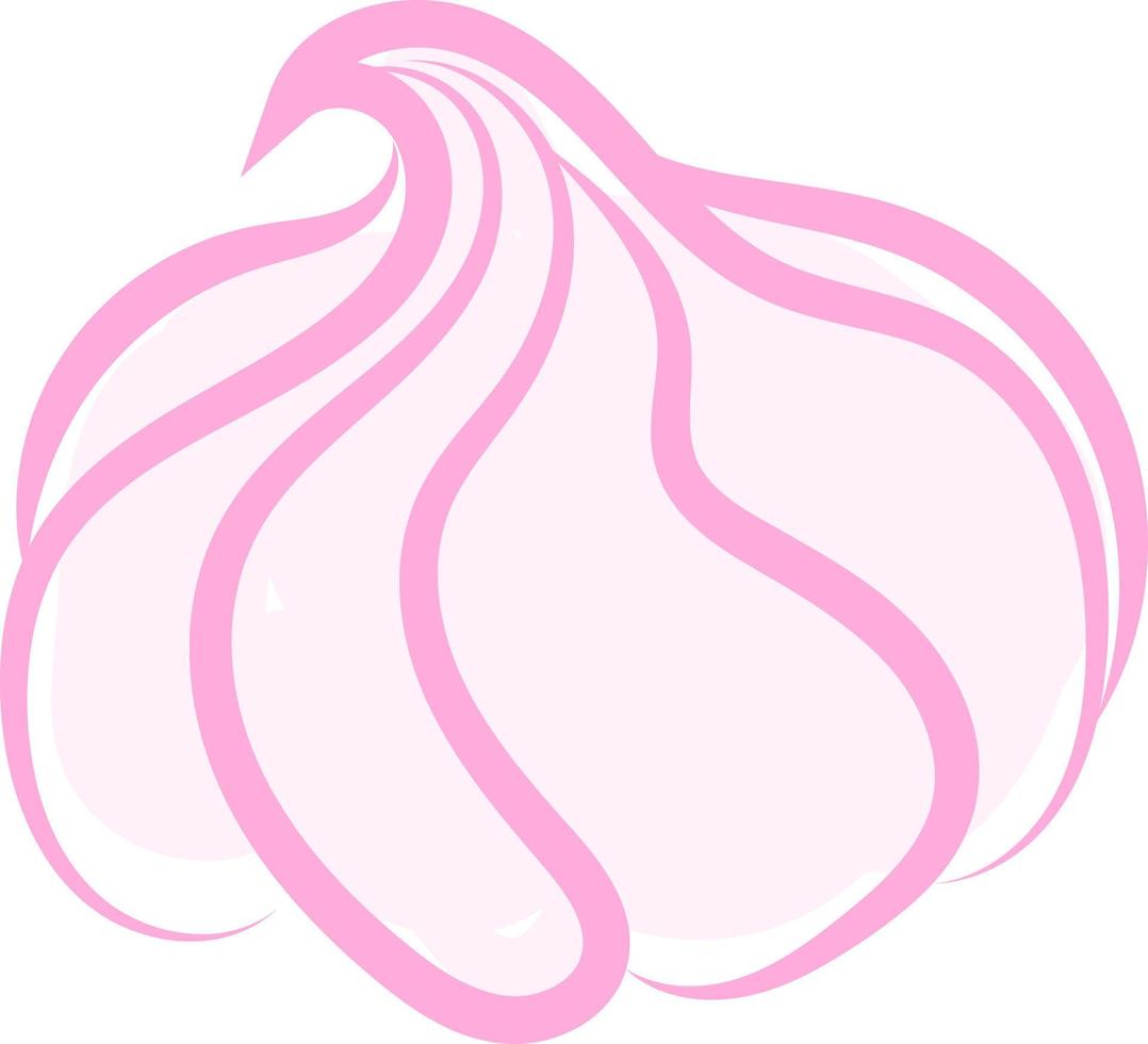 Pink meringue, illustration, vector on white background.