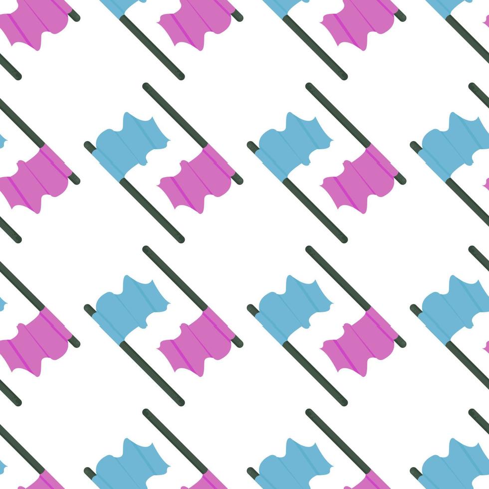 Flags pattern, illustration, vector on white background.
