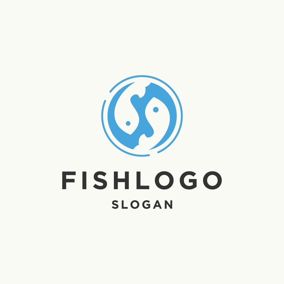 Fish logo icon design template vector illustration
