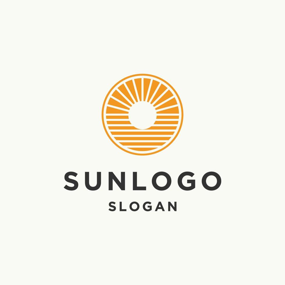 Sun logo template vector illustration design