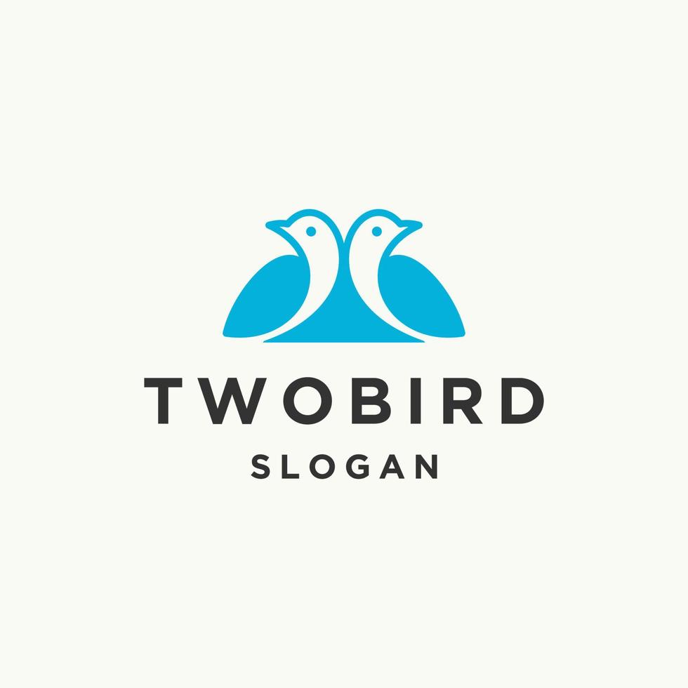 Two bird logo icon design template vector