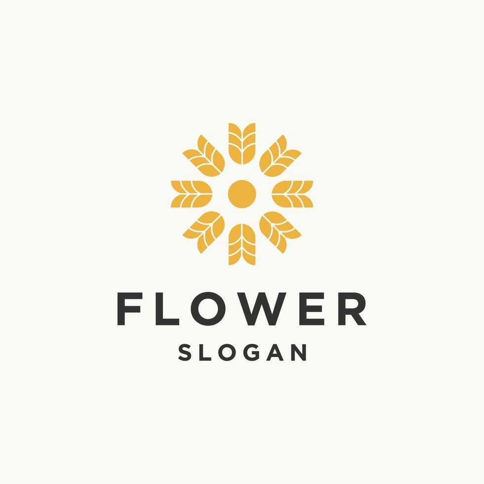 Flower logo icon design template vector illustration