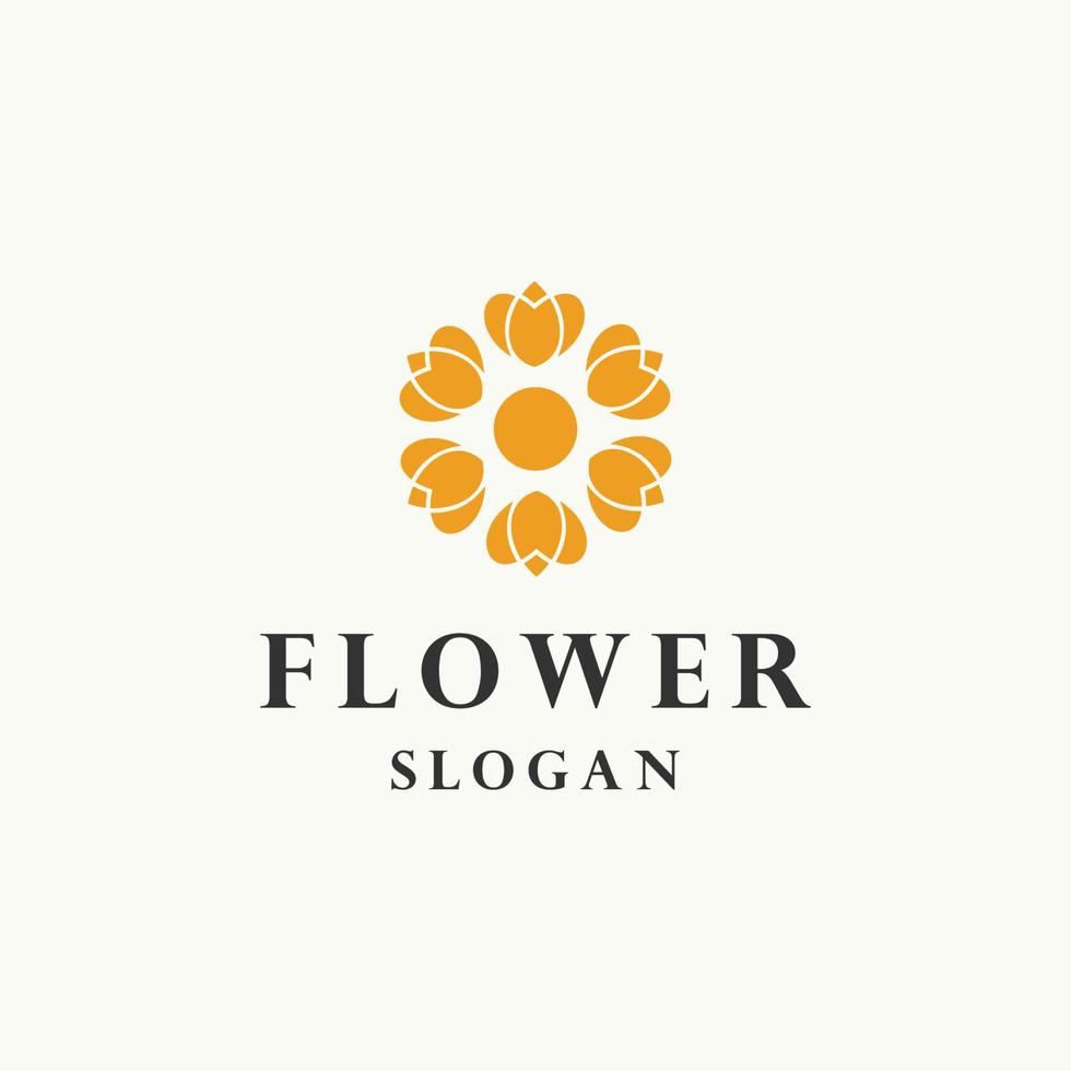 Ilustración de vector de plantilla de diseño de icono de logotipo de flor