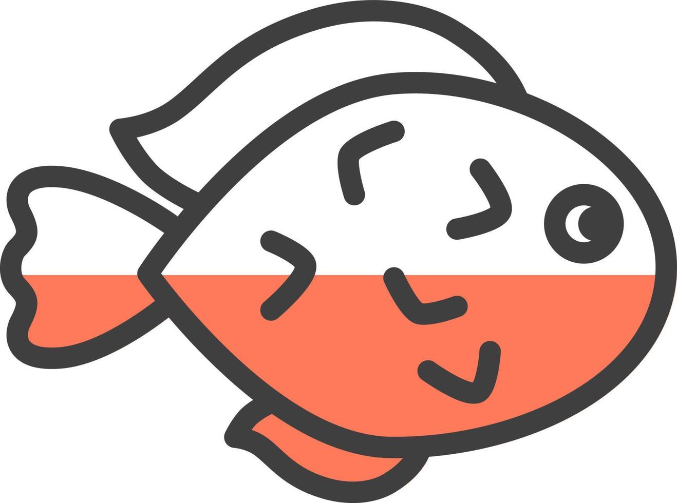 Red sea fish, illustration, vector, on a white background. 13755516