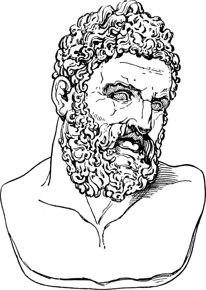 Heracles, vintage illustration. vector