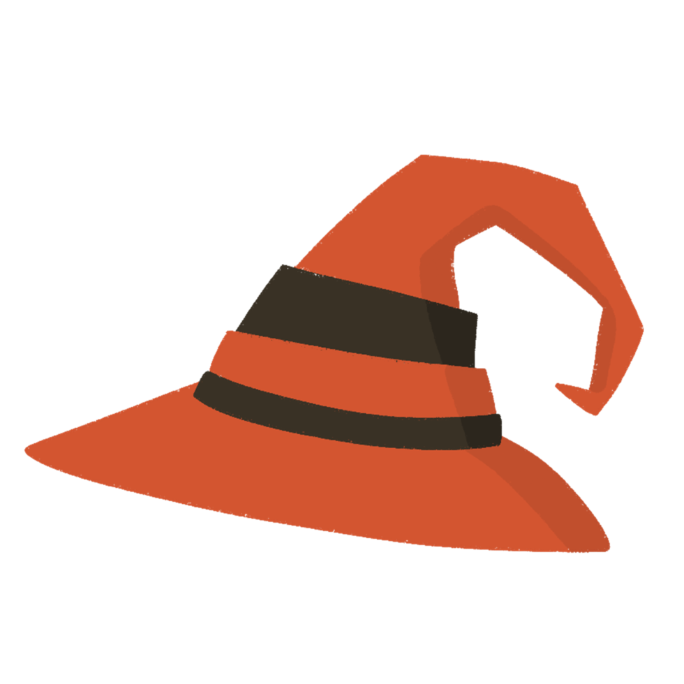 etiqueta engomada de halloween sombrero de bruja png