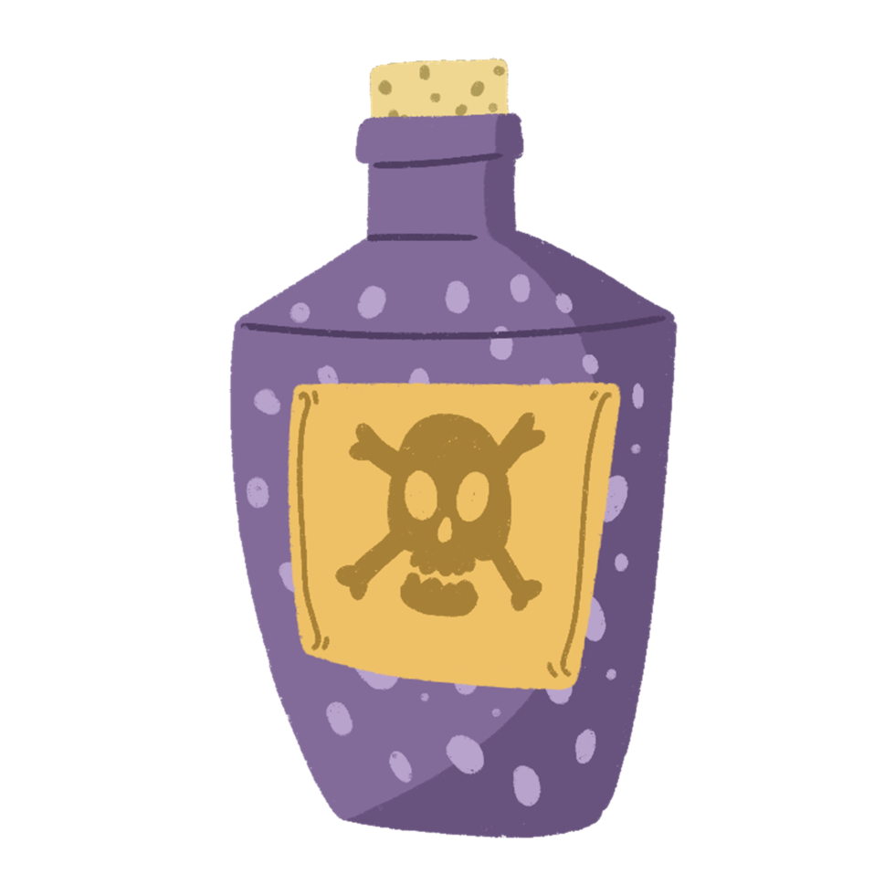 bouteilles de poison d'halloween png