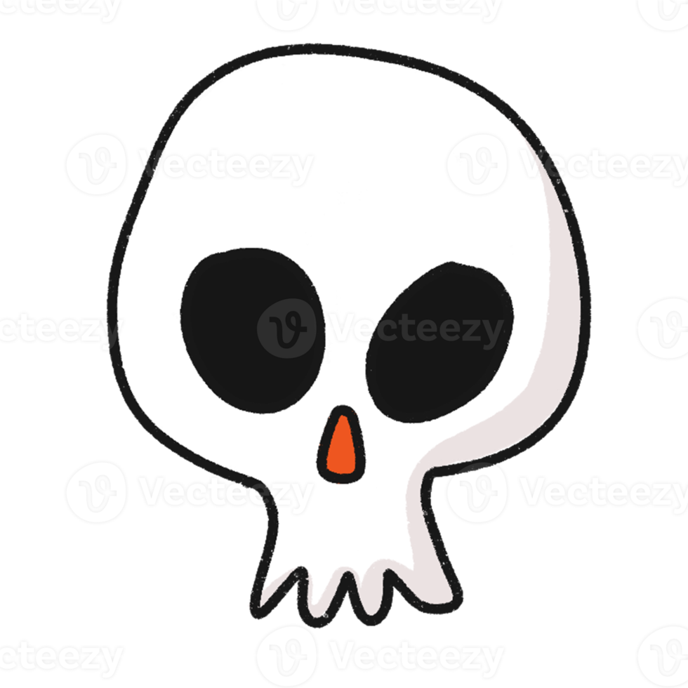 etiqueta engomada del esqueleto de halloween png
