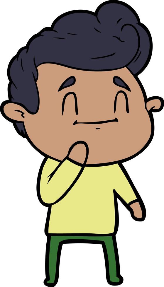 Cartoon happy man vector