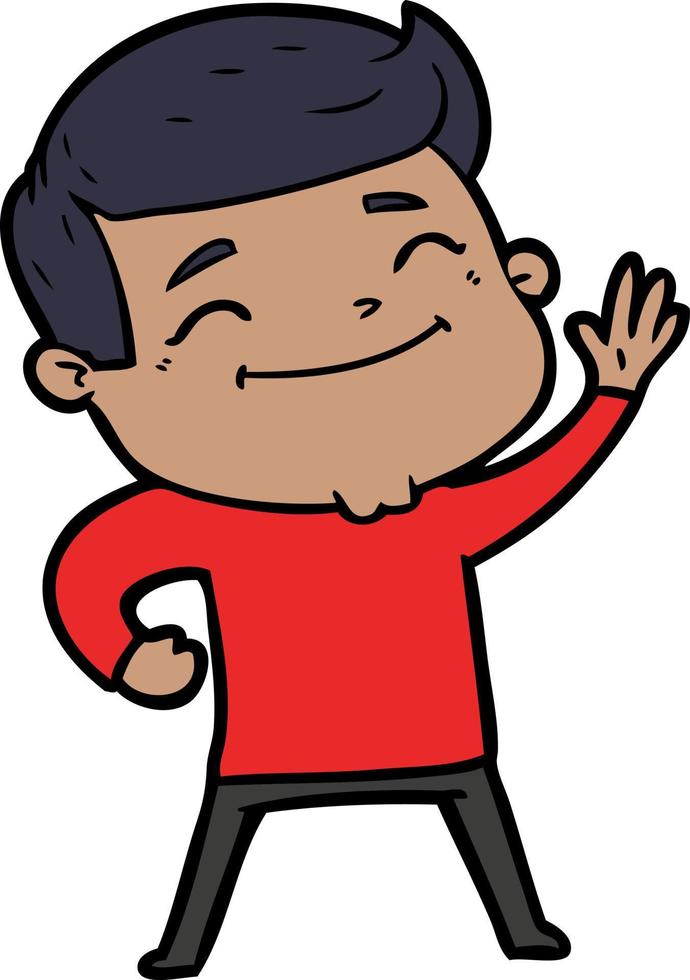 Cartoon happy man vector