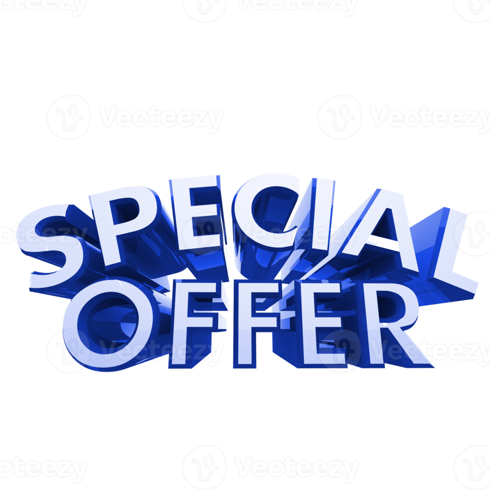 Realistic 3D Blue  rendering Special offer png