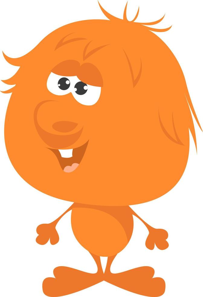Fluffy man ,illustration,vector on white background vector