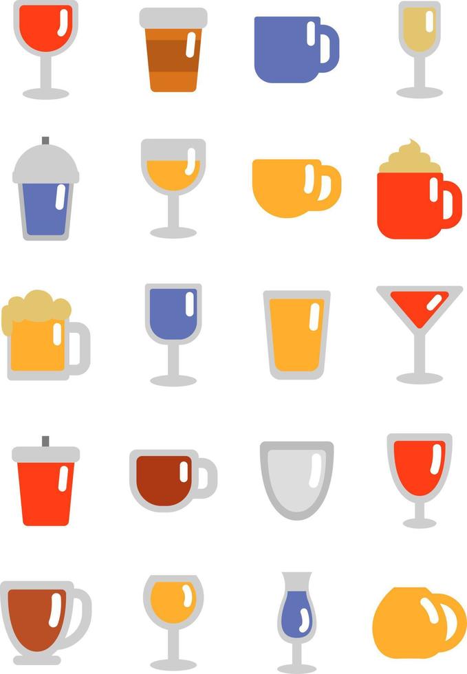 Delicious drinks, illustration, vector, on a white background. vector